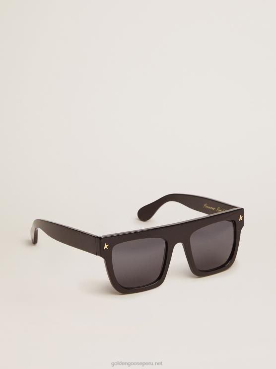 FDVPX327 Golden Goose hombres gafas de sol de estilo cuadrado jamie con marco negro y detalles dorados
