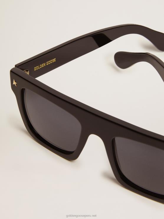 FDVPX327 Golden Goose hombres gafas de sol de estilo cuadrado jamie con marco negro y detalles dorados