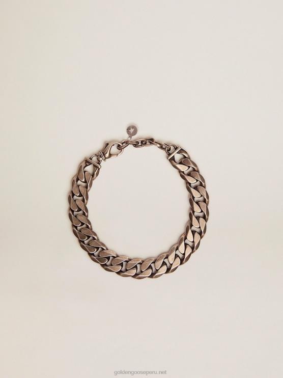 FDVPX838 Golden Goose hombres Pulsera de cadena timeless jewelmates collection en color plata envejecida