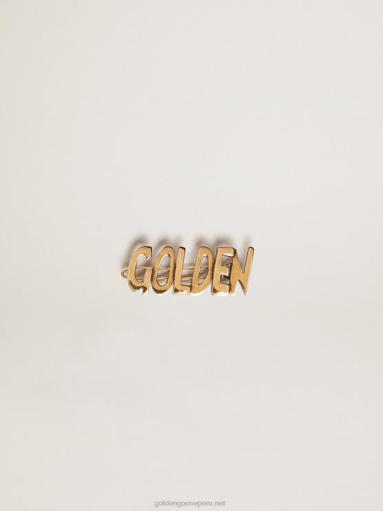 FDVPX840hombres candado de encaje con clip de la colección jewelmates atemporal en color oro viejo con letras doradas