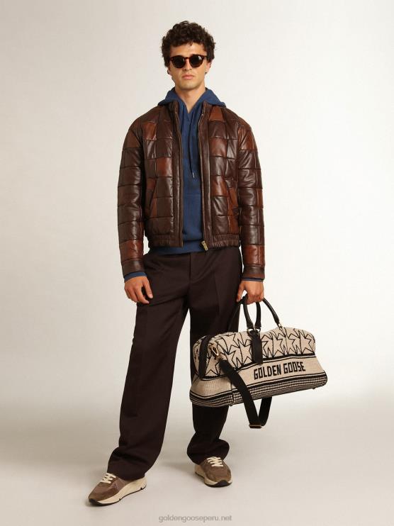 FDVPX739hombres sudadera midshipman-blue Journey collection con lettering 78 dorado y tratamiento efecto lluvia