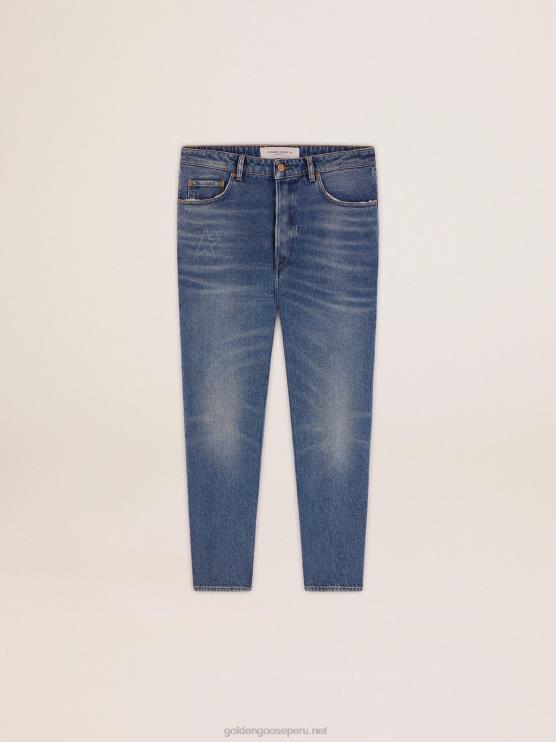 FDVPX740 Golden Goose hombres colección jeans slim fit con lavado medio
