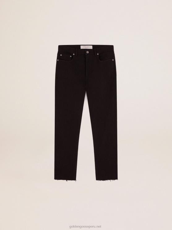 FDVPX760 Golden Goose hombres vaqueros pitillo negros