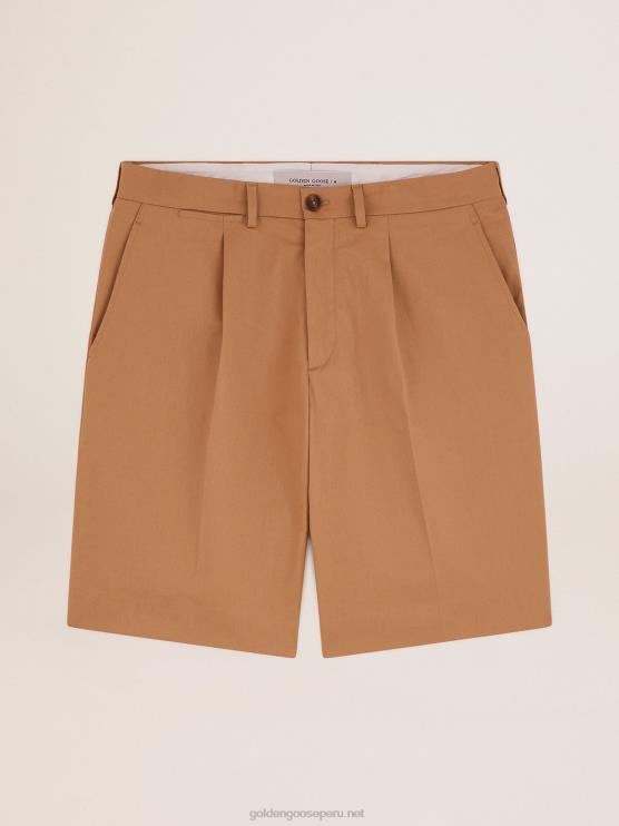 FDVPX766 Golden Goose hombres bermudas collection de algodón beige