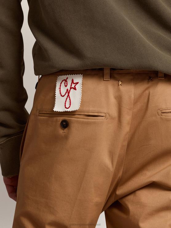 FDVPX771 Golden Goose hombres colección chinos de algodón beige