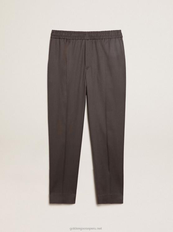 FDVPX784 Golden Goose hombres Joggers de lana gris hierro