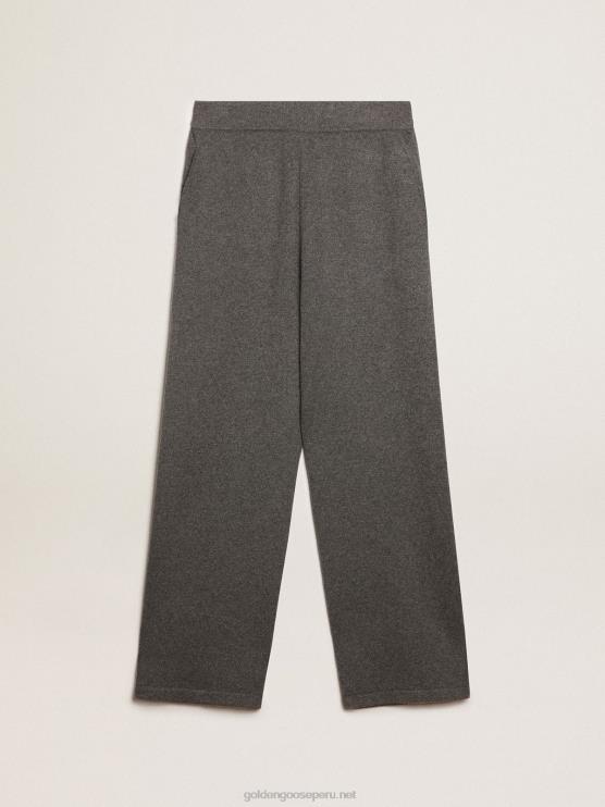 FDVPX815 Golden Goose hombres joggers de mezcla de cachemir gris jaspeado