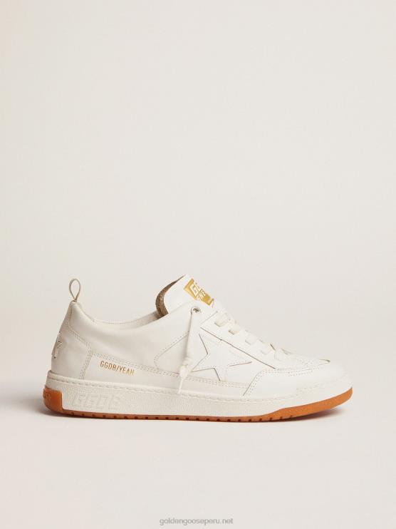 FDVPX596 Golden Goose hombres zapatillas sí de piel blanco óptico