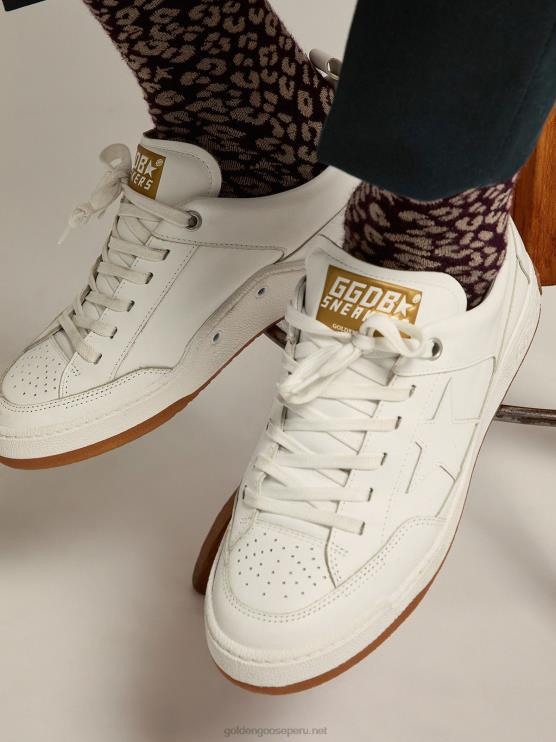 FDVPX596 Golden Goose hombres zapatillas sí de piel blanco óptico