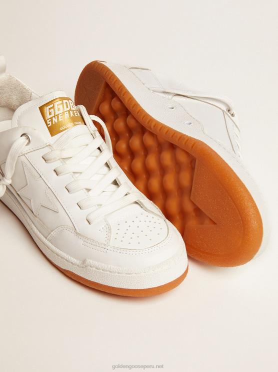 FDVPX596 Golden Goose hombres zapatillas sí de piel blanco óptico