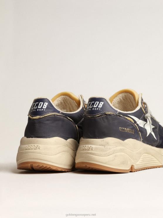 FDVPX652 Golden Goose hombres suela de running de nailon azul con estrella blanca estampada