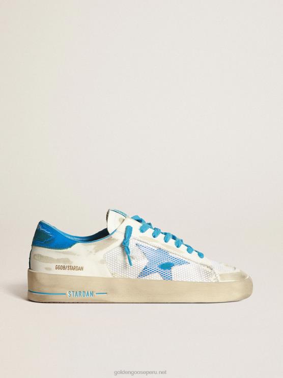 FDVPX548 Golden Goose hombres zapatillas stardan blancas y celestes