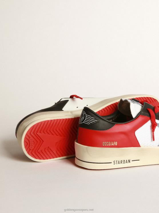 FDVPX563 Golden Goose hombres zapatillas stardan de piel con inserciones de malla