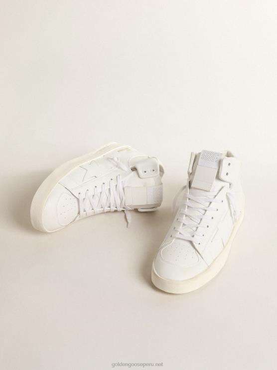 FDVPX630 Golden Goose hombres mid-stardan de base biológica con estrella blanca y lengüeta en el talón