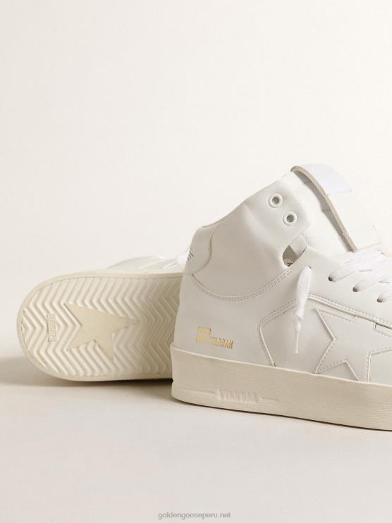 FDVPX630 Golden Goose hombres mid-stardan de base biológica con estrella blanca y lengüeta en el talón