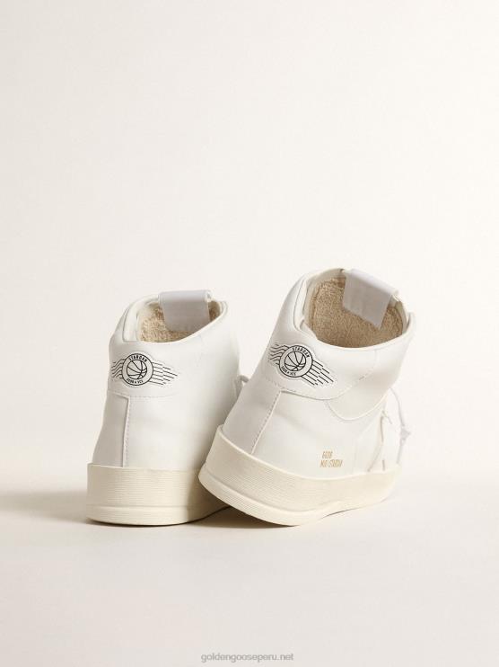 FDVPX630 Golden Goose hombres mid-stardan de base biológica con estrella blanca y lengüeta en el talón