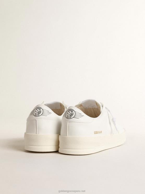 FDVPX638 Golden Goose hombres stardan de base biológica con estrella blanca y refuerzo en el talón