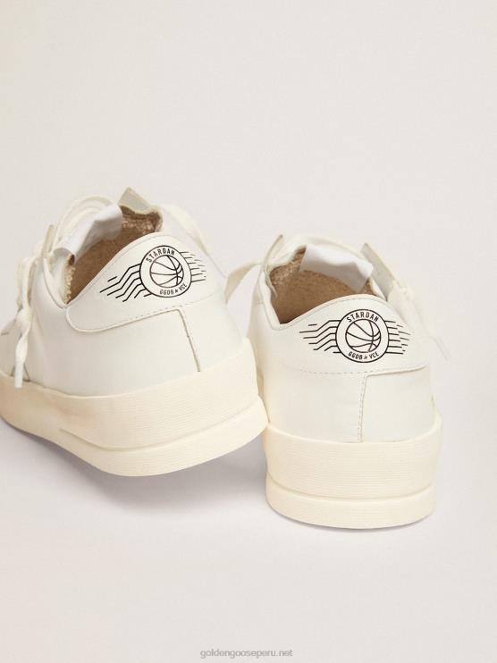 FDVPX646 Golden Goose hombres zapatillas stardan de piel total white