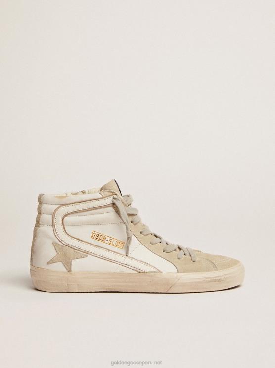 FDVPX528 Golden Goose hombres zapatillas deportivas blancas de piel y ante
