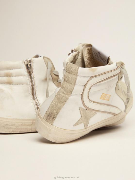 FDVPX528 Golden Goose hombres zapatillas deportivas blancas de piel y ante