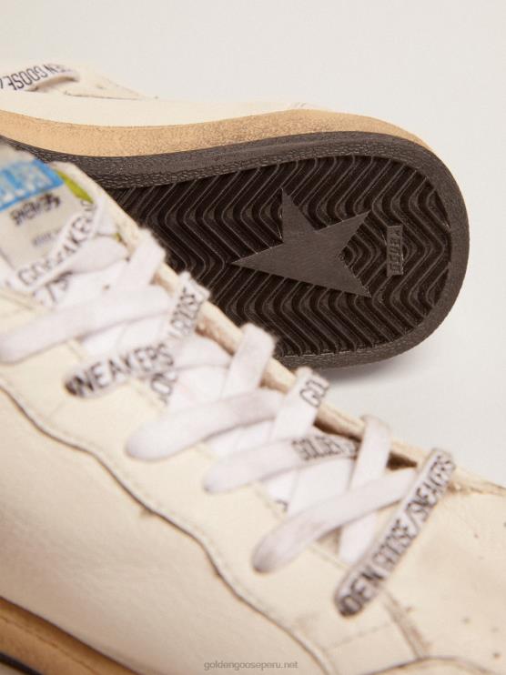 FDVPX545 Golden Goose hombres zapatillas ball star ltd con estrella de cuero verde lima y refuerzo en el talón