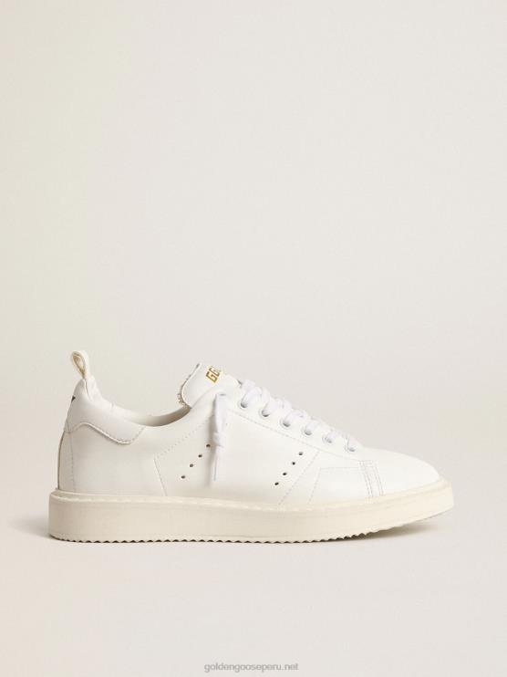 FDVPX647 Golden Goose hombres iniciador de base biológica con estrella blanca y lengüeta en el talón
