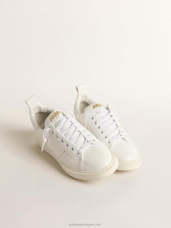 FDVPX647 Golden Goose hombres iniciador de base biológica con estrella blanca y lengüeta en el talón