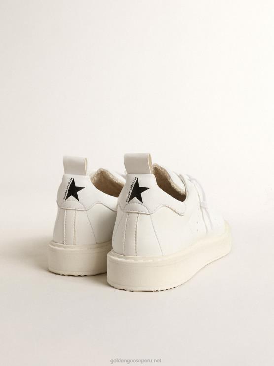 FDVPX647 Golden Goose hombres iniciador de base biológica con estrella blanca y lengüeta en el talón