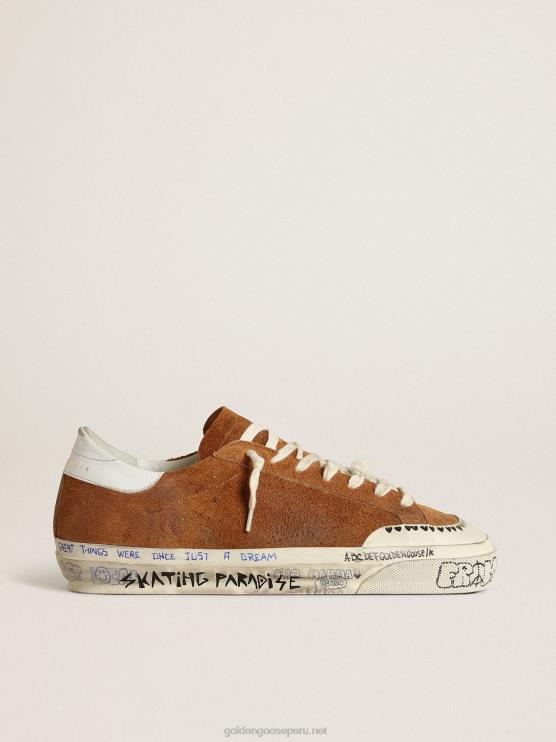 FDVPX606 Golden Goose hombres super-star penstar ltd de ante con estrella perforada