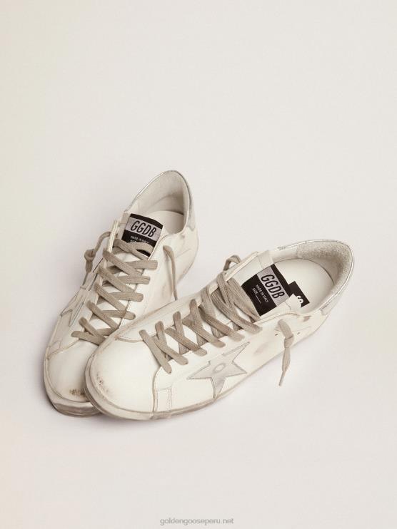 FDVPX629 Golden Goose hombres zapatillas super-star con refuerzo de estrella y purpurina en el talón