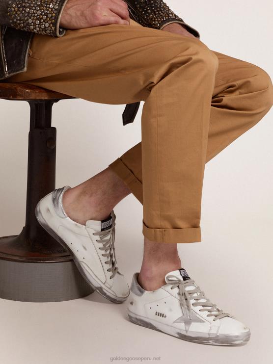 FDVPX629 Golden Goose hombres zapatillas super-star con refuerzo de estrella y purpurina en el talón