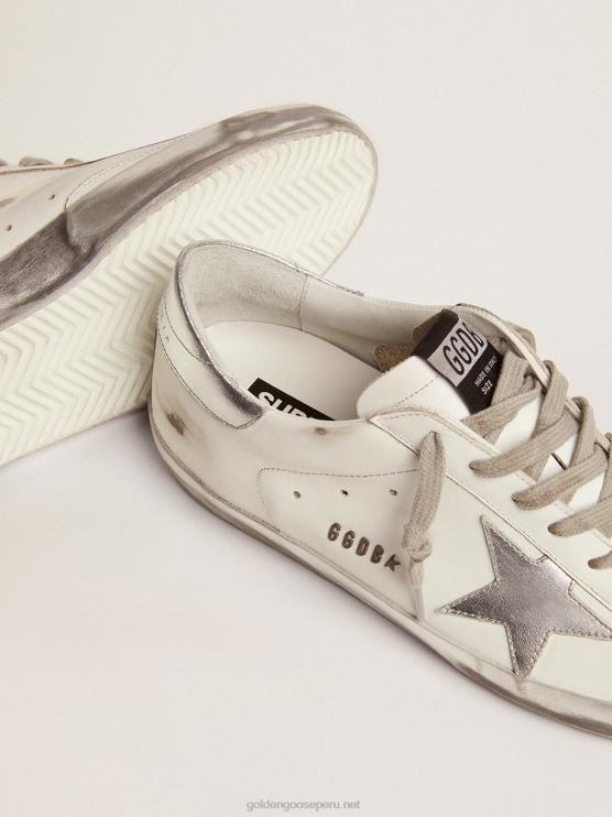 FDVPX629 Golden Goose hombres zapatillas super-star con refuerzo de estrella y purpurina en el talón