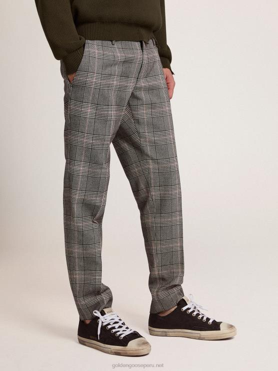 FDVPX655 Golden Goose hombres v-star en cuero negro con una estrella de cuero negro