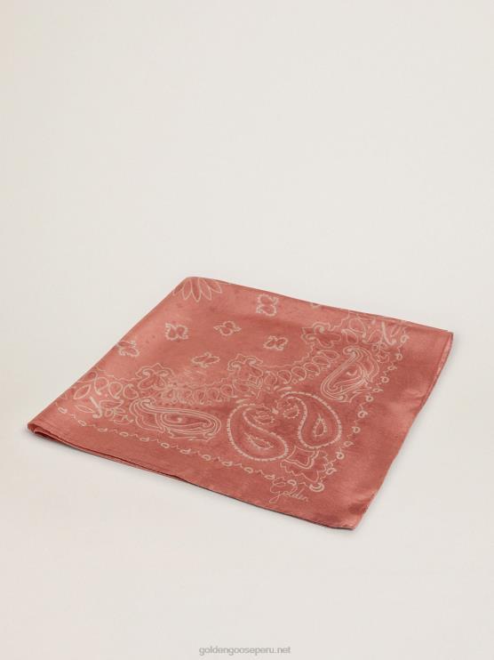 FDVPX323 Golden Goose mujer Pañuelo colección rosa viejo con estampado paisley