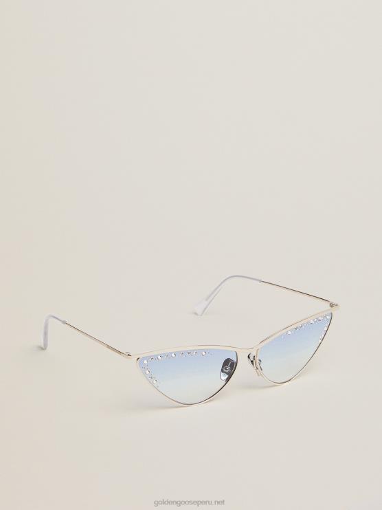 FDVPX312 Golden Goose mujer Gafas de sol estilo ojo de gato scarlett con montura plateada y cristales