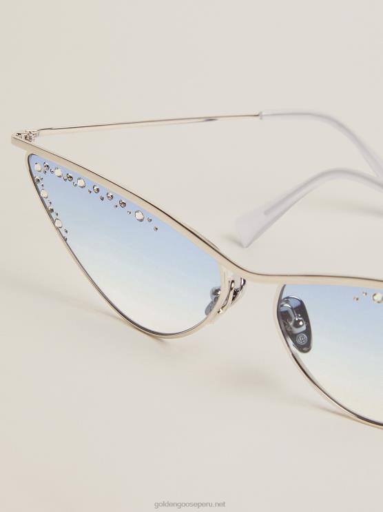 FDVPX312 Golden Goose mujer Gafas de sol estilo ojo de gato scarlett con montura plateada y cristales