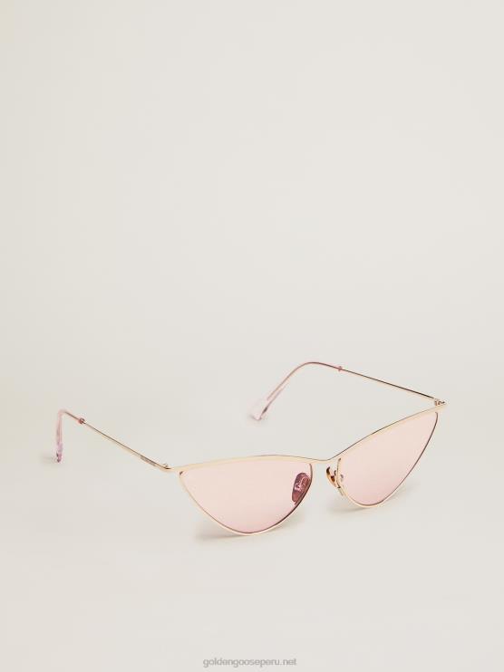 FDVPX321 Golden Goose mujer Gafas de sol estilo ojo de gato scarlett con montura en oro rosa y lentes rosas
