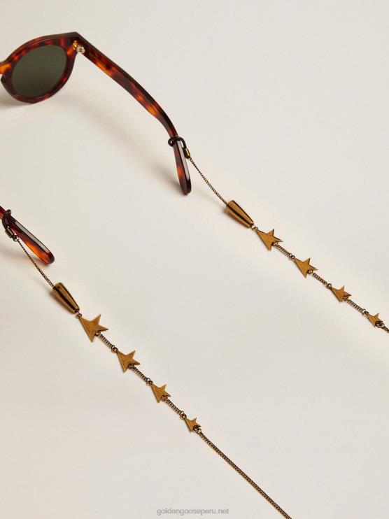 FDVPX326 Golden Goose mujer cadena para gafas star jewelmates collection en color oro viejo