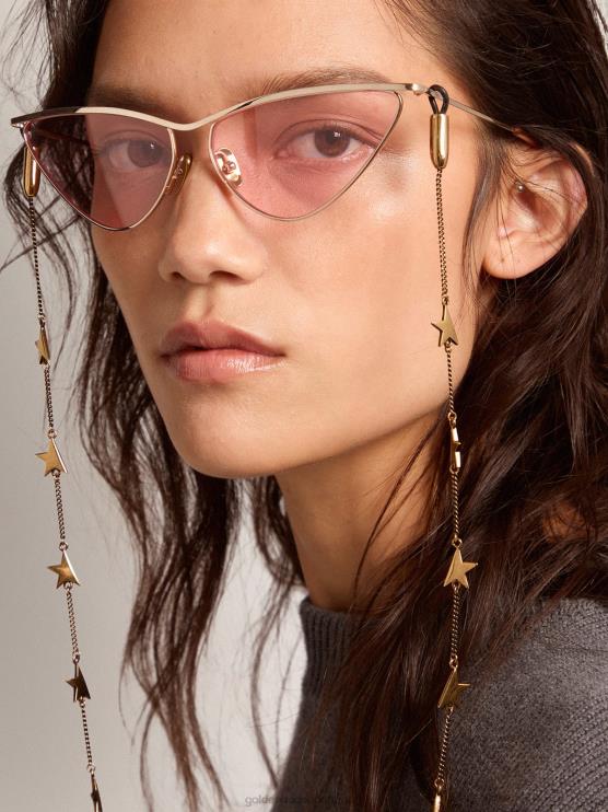 FDVPX326 Golden Goose mujer cadena para gafas star jewelmates collection en color oro viejo