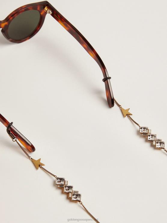 FDVPX332 Golden Goose mujer cadena para gafas deco colección jewelmates en color oro viejo