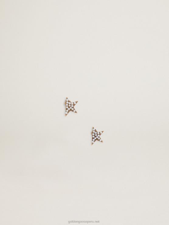 FDVPX344 Golden Goose mujer Pendientes de botón de la colección star jewelmates en color oro viejo con abalorios decorativos