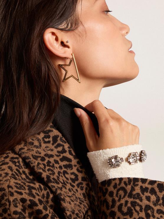 FDVPX392 Golden Goose mujer Pendientes colgantes star jewelmates collection en color oro viejo