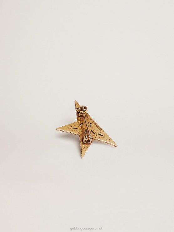 FDVPX402 Golden Goose mujer broche estrella colección jewelmates en color oro viejo con cristales decorativos