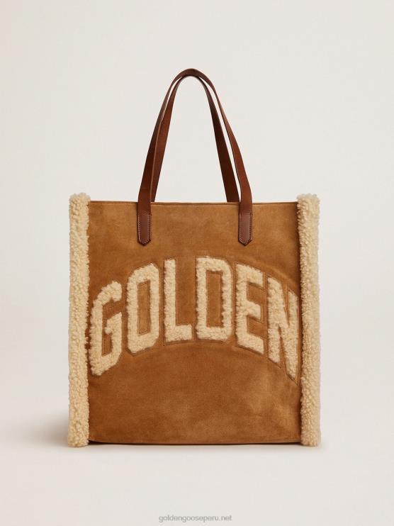 FDVPX478 Golden Goose mujer bolso north-south california en piel serraje con borrego