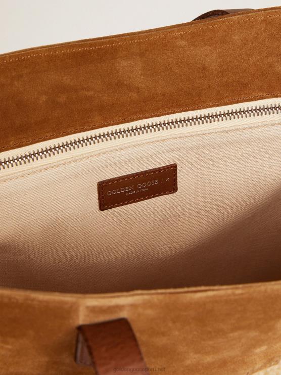 FDVPX478 Golden Goose mujer bolso north-south california en piel serraje con borrego