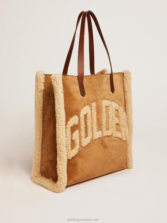 FDVPX478 Golden Goose mujer bolso north-south california en piel serraje con borrego