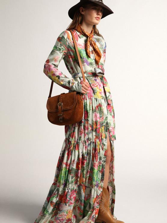 FDVPX469 Golden Goose mujer bolso rodeo mediano de ante color ron