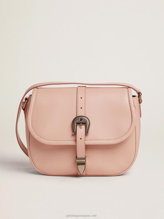 FDVPX480 Golden Goose mujer bolso rodeo mediano de piel color rosa cuarzo