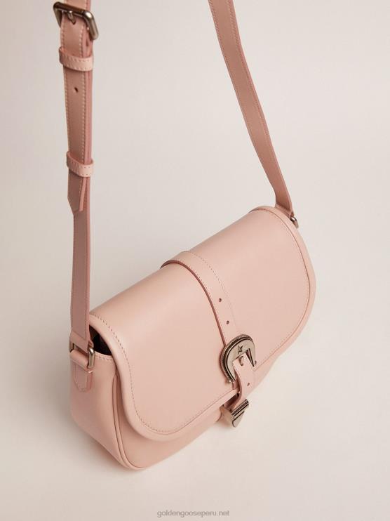 FDVPX480 Golden Goose mujer bolso rodeo mediano de piel color rosa cuarzo