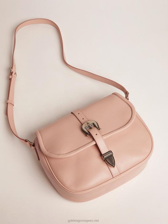 FDVPX480 Golden Goose mujer bolso rodeo mediano de piel color rosa cuarzo